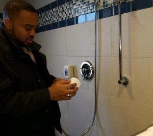 Certified Industrial Hygienist Richard A Lynch performing legionella monitoring